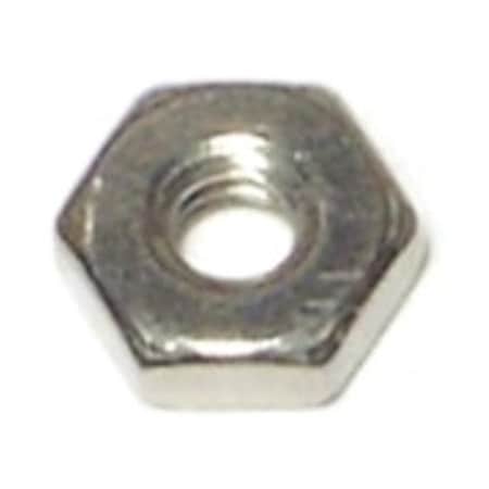 Midwest Fastener Hex Nut, #6-32, 18-8 Stainless Steel, Not Graded, 30 PK 63801